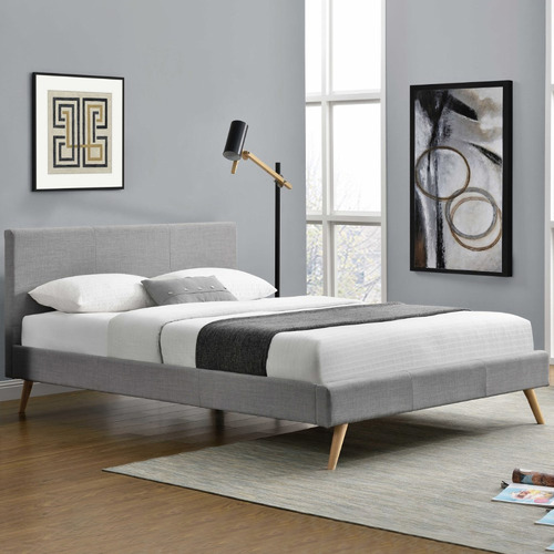 Grey Tegan Upholstered Bed Frame