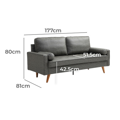 Blackburn 2.5 Seater Faux Leather Sofa
