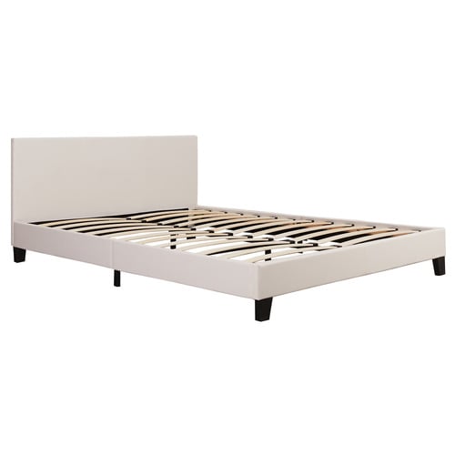 White-Makoto-Faux-Leather-Bed-Frame