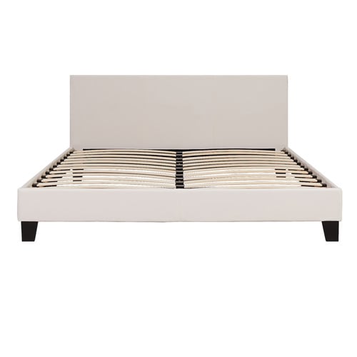 White-Makoto-Faux-Leather-Bed-Frame