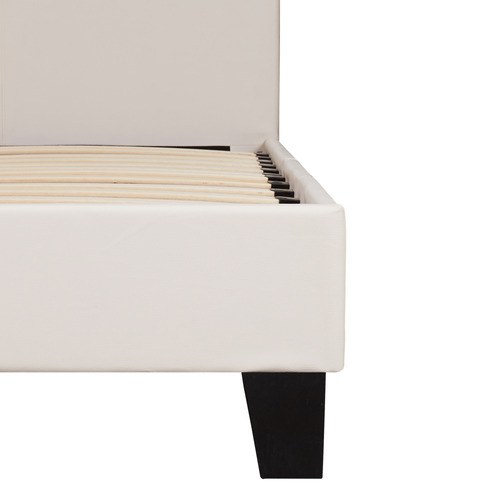 White-Makoto-Faux-Leather-Bed-Frame