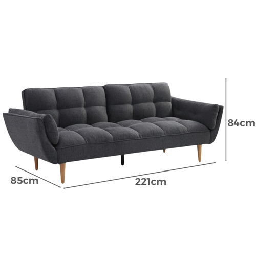 Zilla 3 Seater Futon Sofa Bed