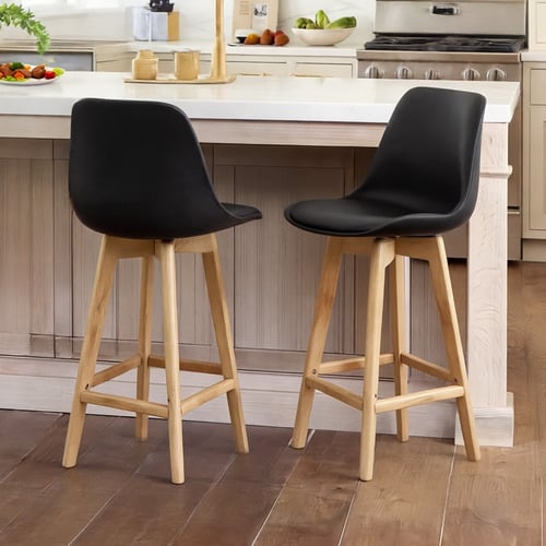 67.5cm Daphne Beech Wood Bar Stools