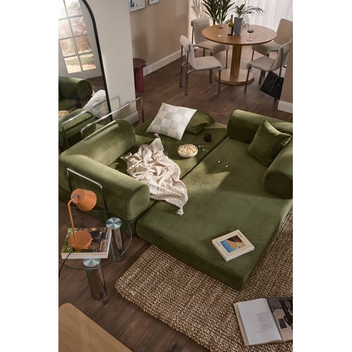 Kiran 3 Seater Double Corduroy Sofa Bed