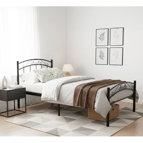 Black Brooklyn Metal Bed
