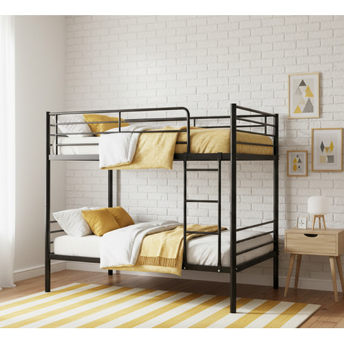 Black Urban Metal Bunk Bed