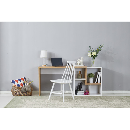 Walnut & White Torri Study Desk
