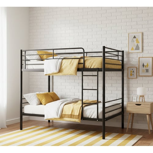 Black Urban Metal Bunk Bed