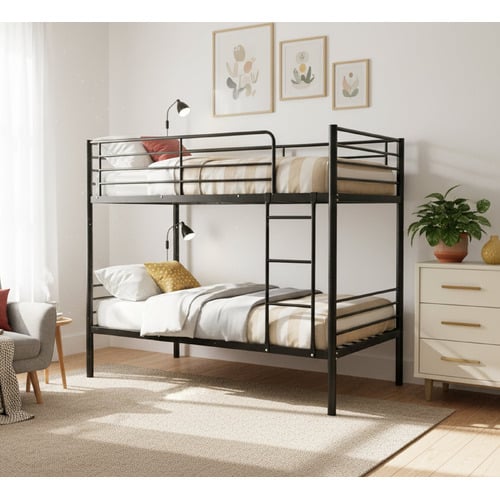 Black Urban Metal Bunk Bed