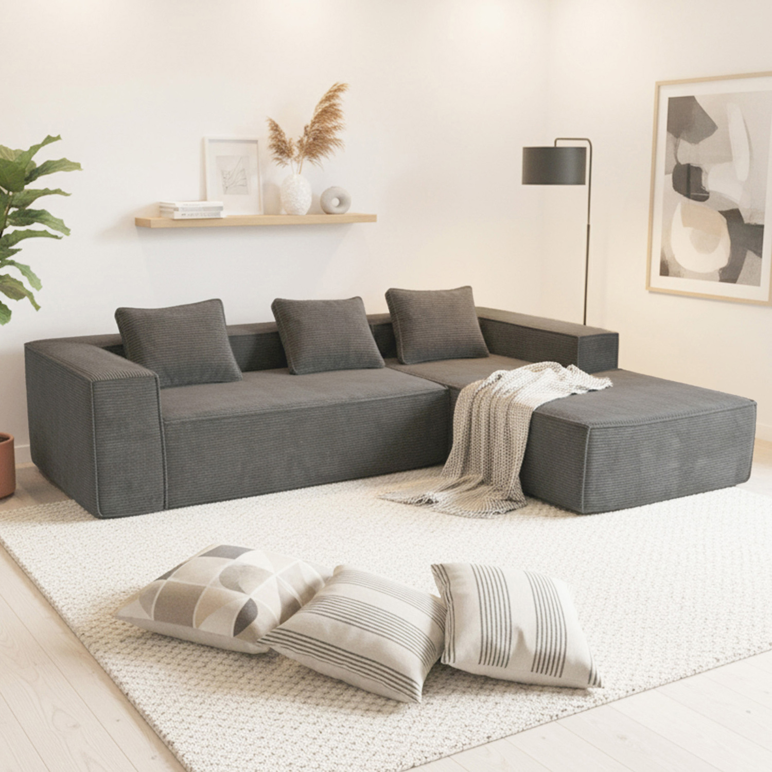 Elio-5-Seater-Corduroy-Compressed-Sofa-with-Right-Chaise