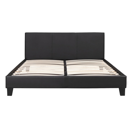 Black-Makoto-Faux-Leather-Bed-Frame