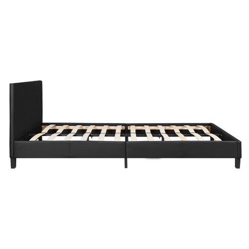 Black-Makoto-Faux-Leather-Bed-Frame