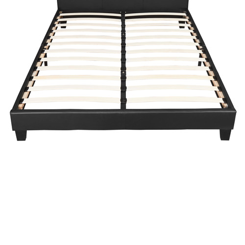 Black-Makoto-Faux-Leather-Bed-Frame