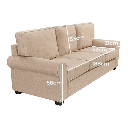 Kieffer 3 Seater Sofa