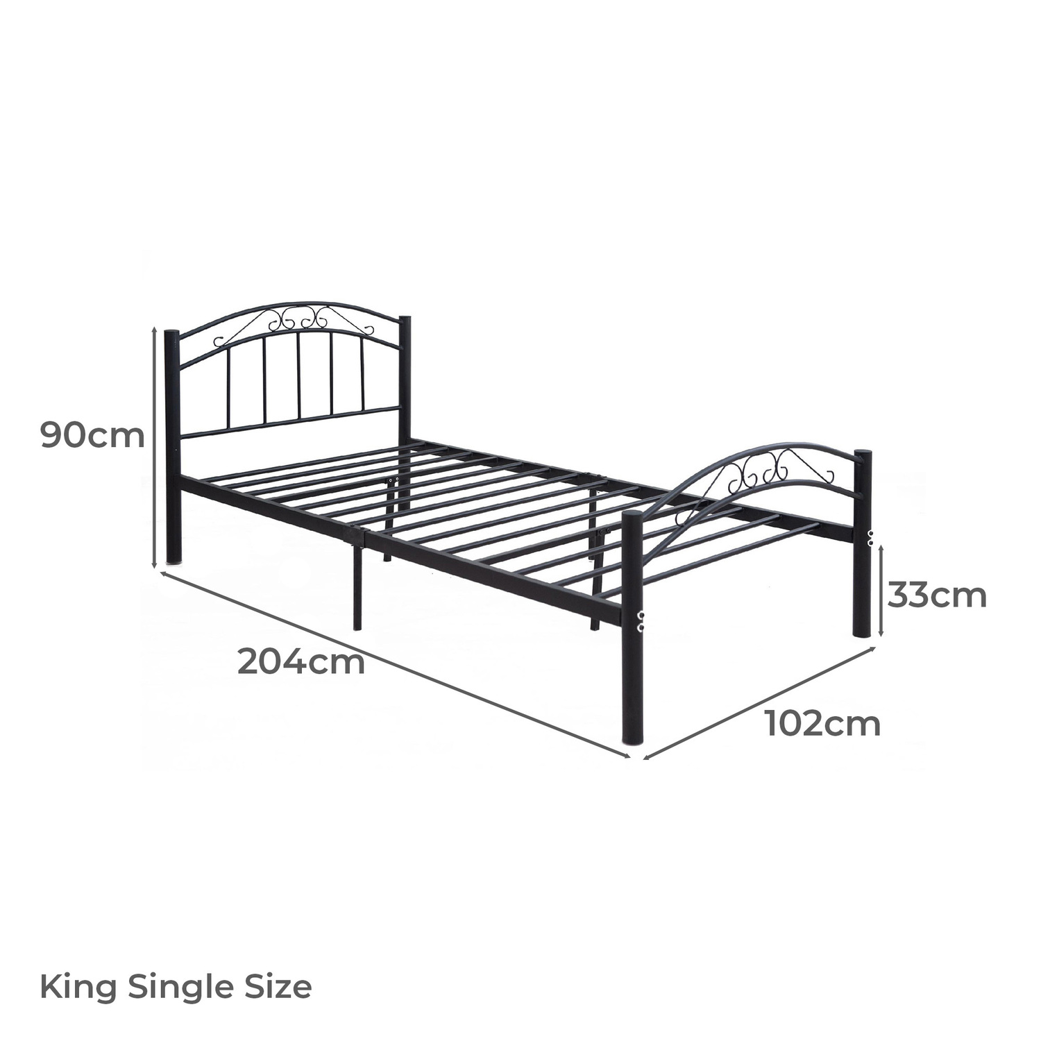 Black Brooklyn Metal Bed