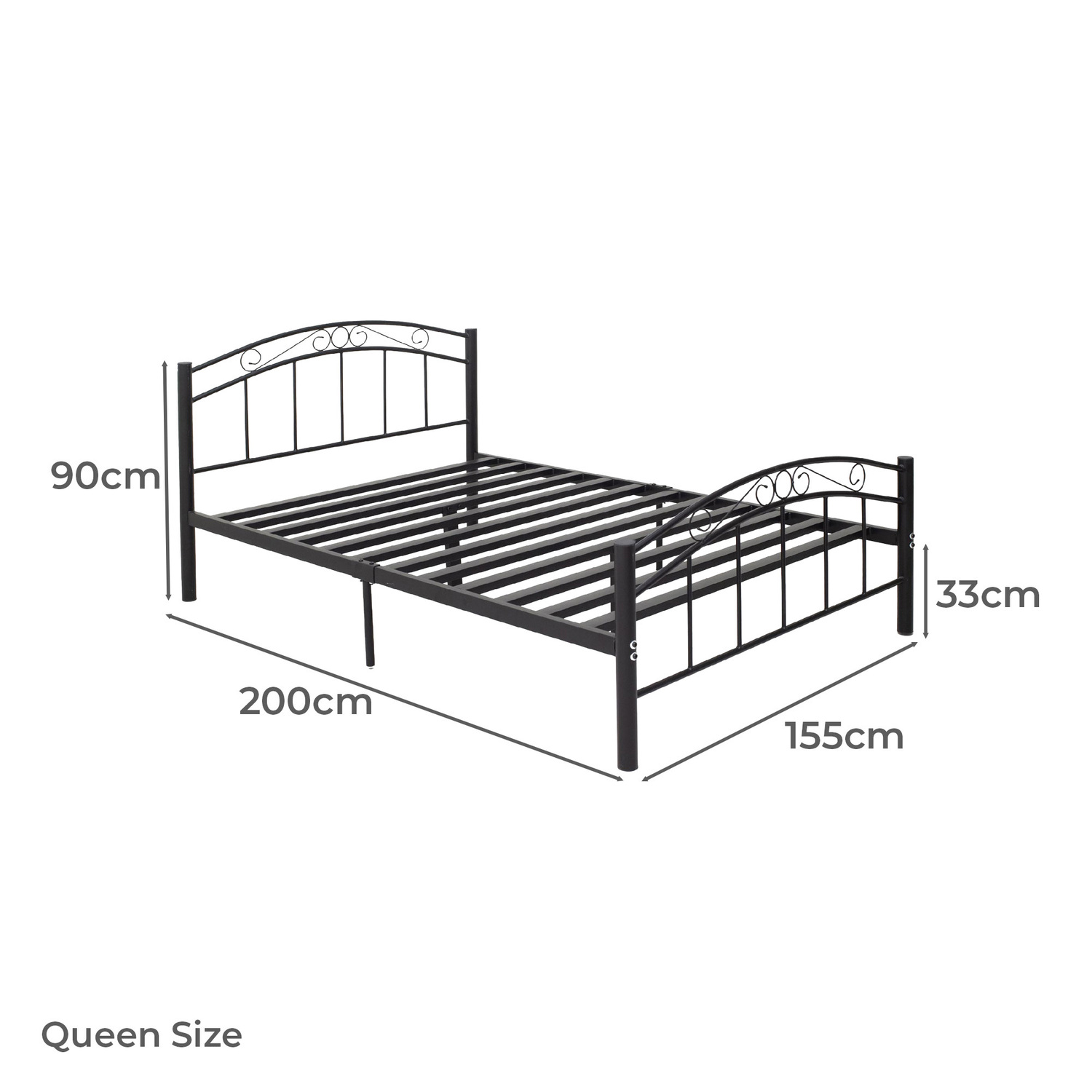 Black Brooklyn Metal Bed