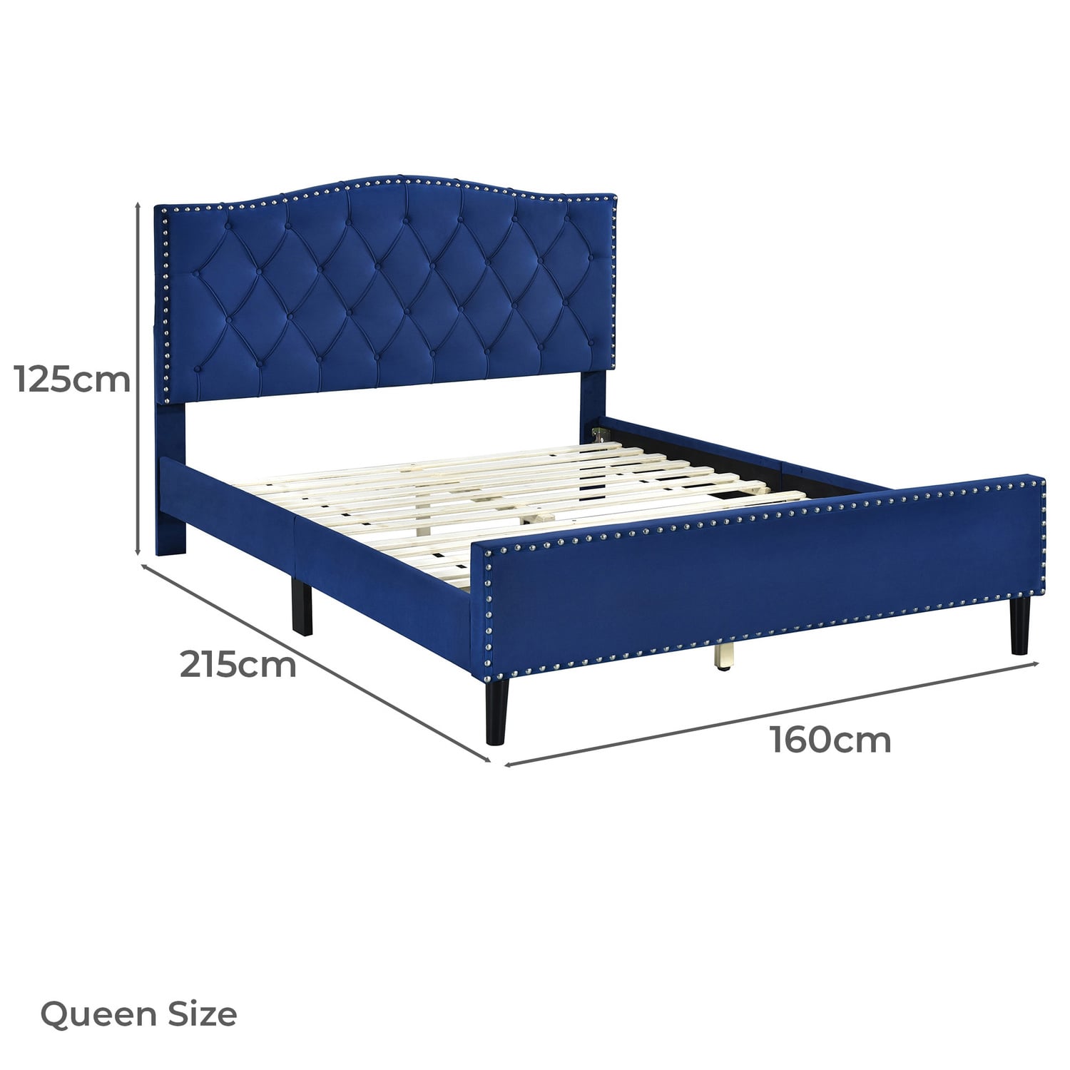 Yaris Velvet Platform Bed