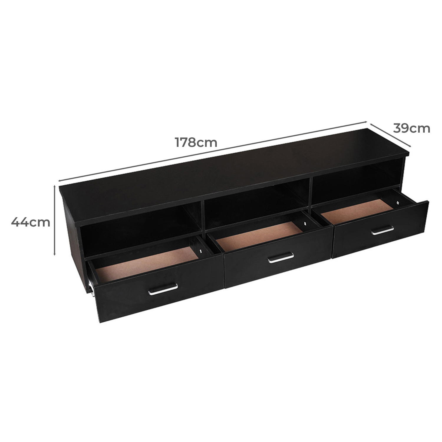 178cm Black Zanda TV Unit