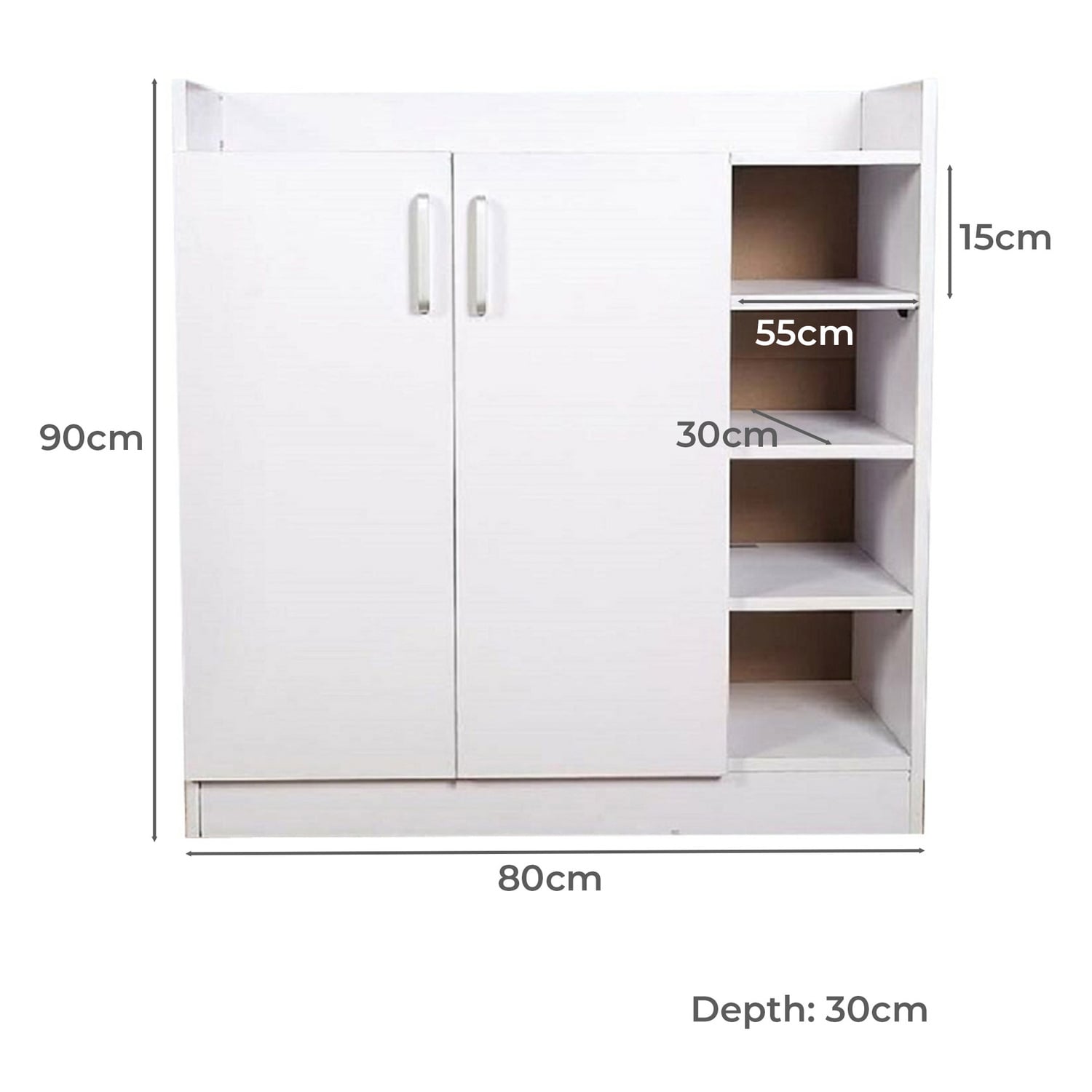 White Iluka Shoe Cabinet