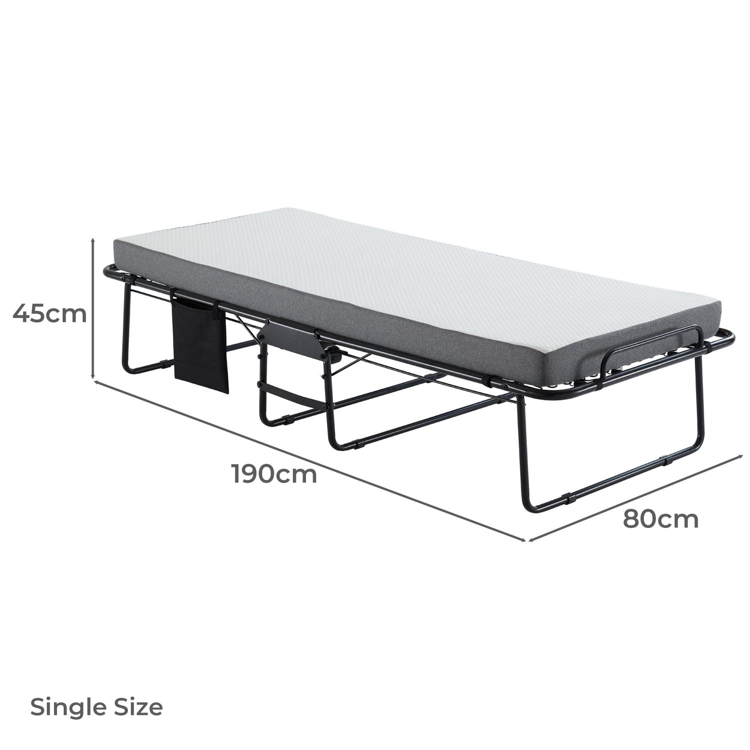 Torin Single Folding Bed with Mattress