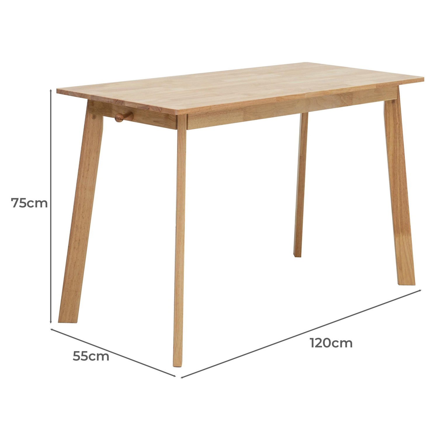 Light Timber Courtney Pine Wood Study Desk
