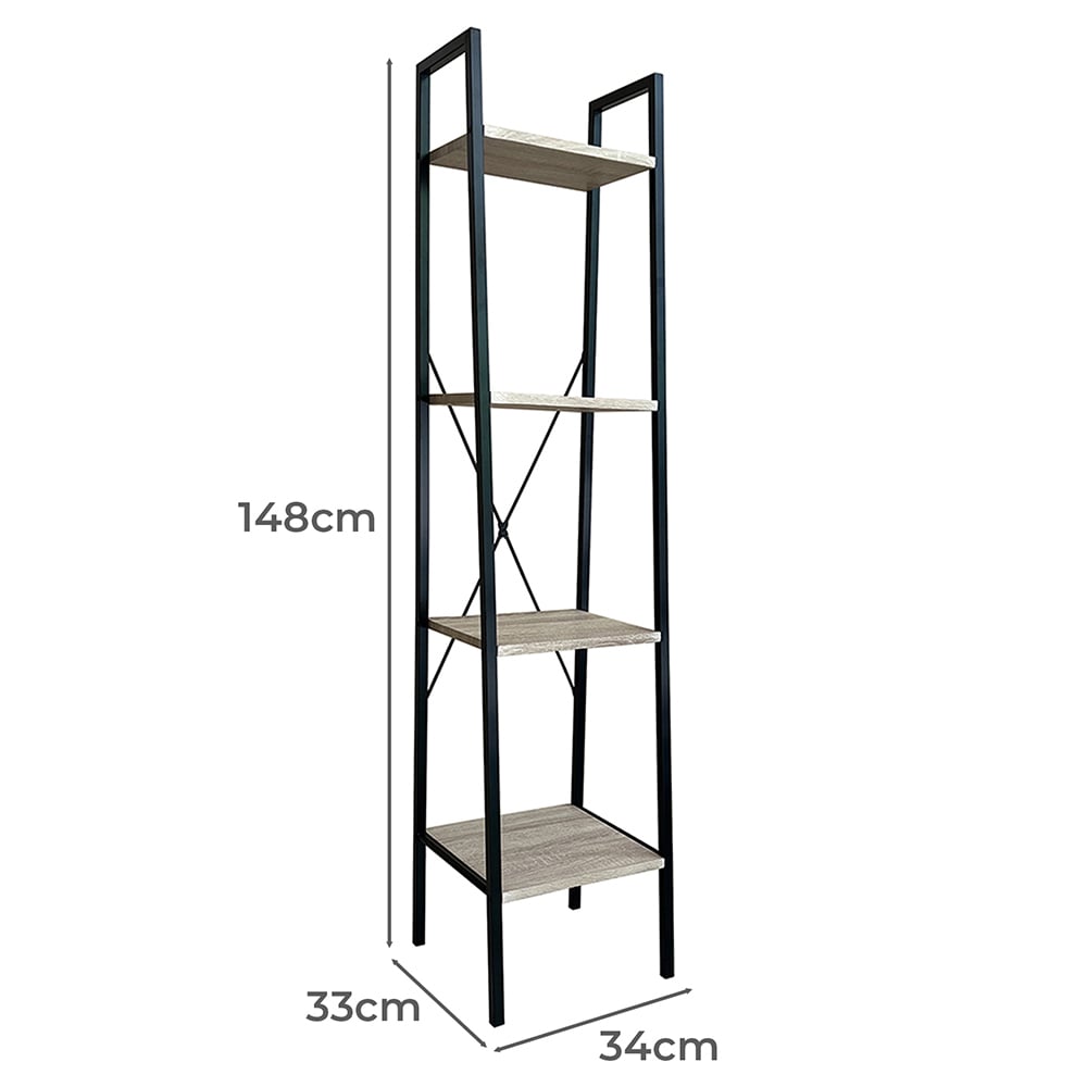 Cora 4 Tier Bookshelf