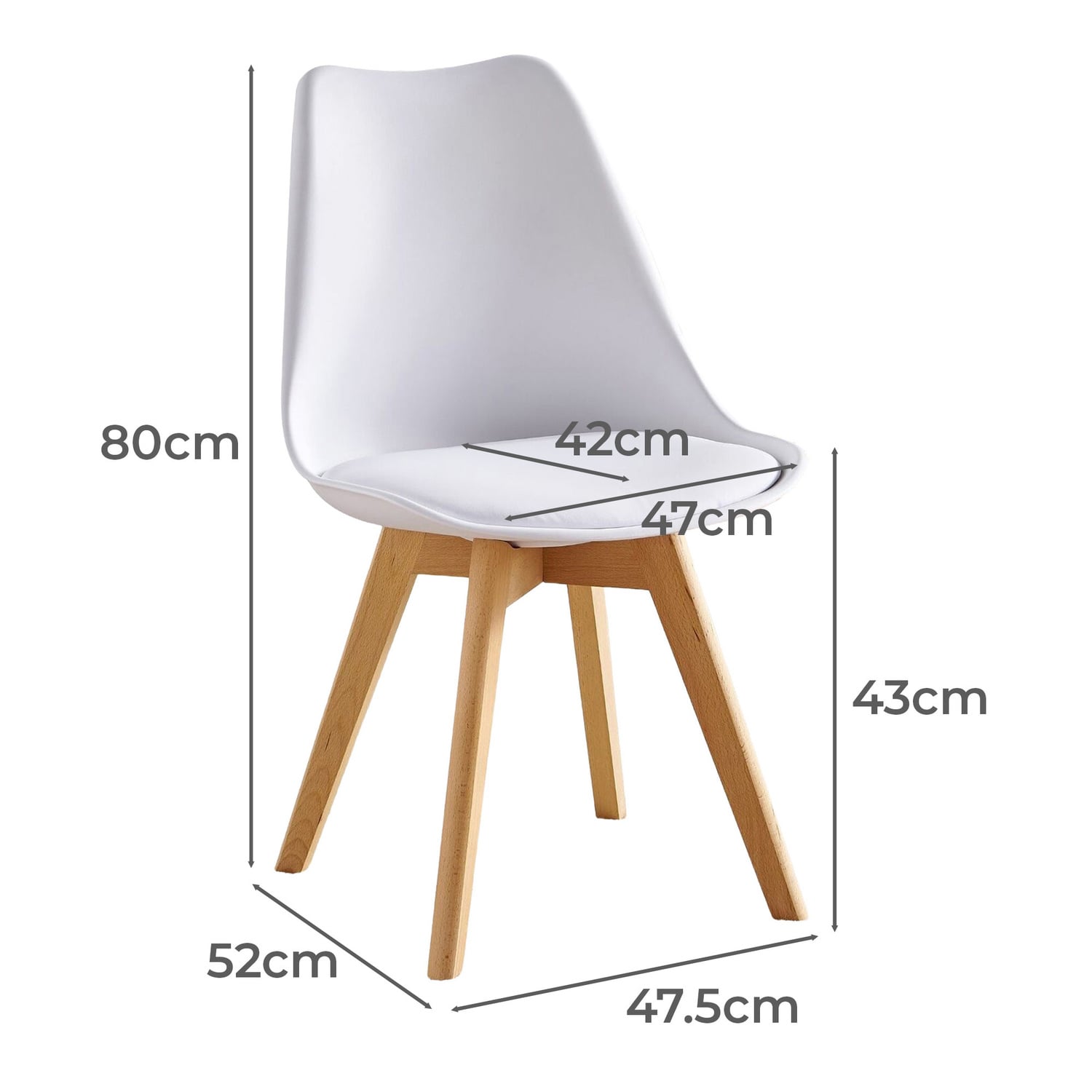 Oliver Replica Padded Faux Leather Dining Chairs