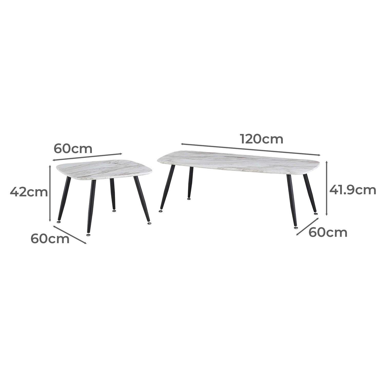 2 Piece Mercer Nesting Coffee Table Set