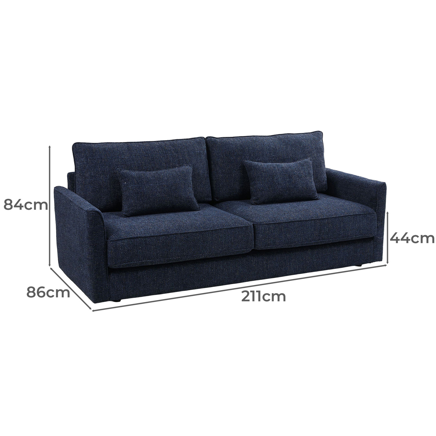 Daria 3 Seater Double Sofa Bed