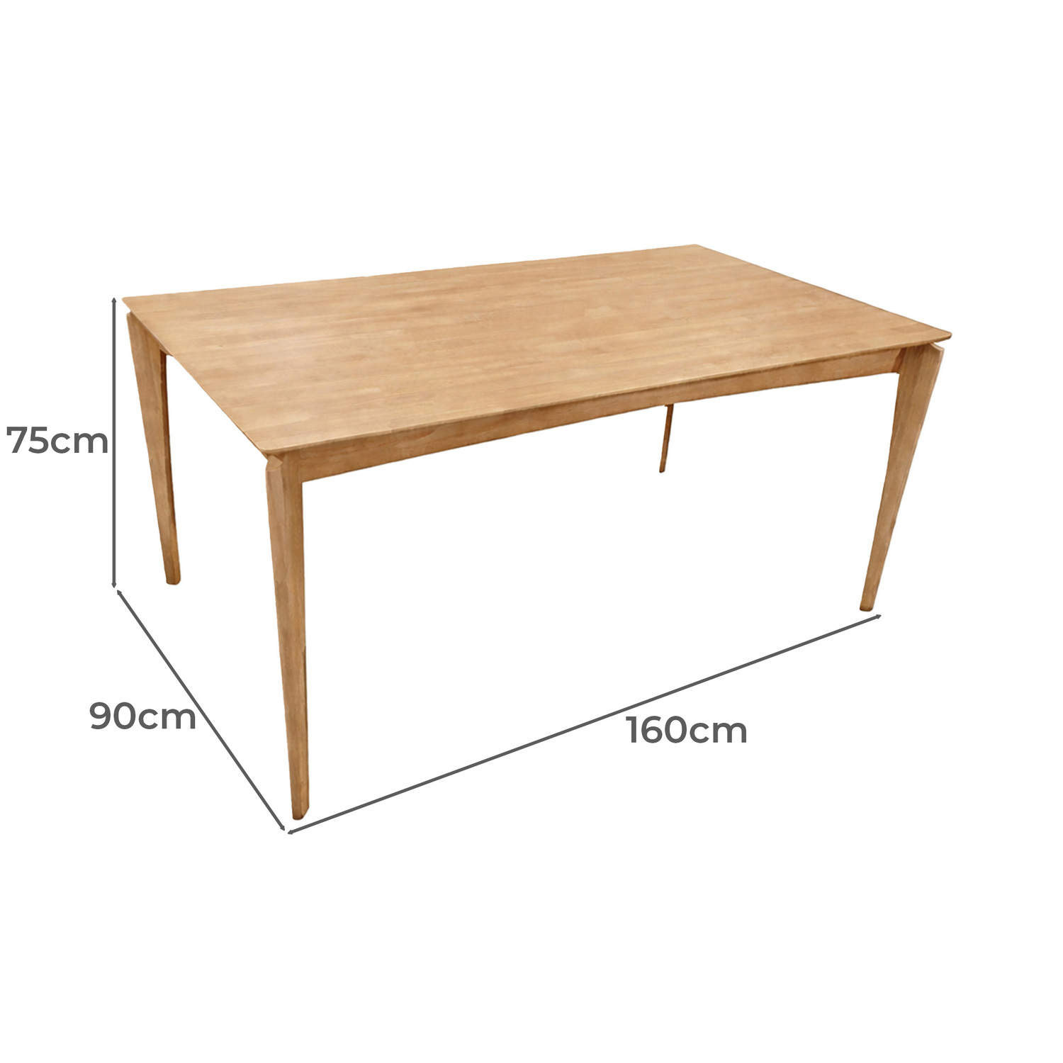 Mia Rubberwood Dining Table