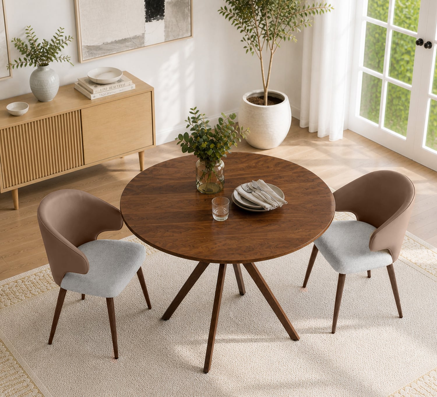 Kai Faux Leather Dining Chairs