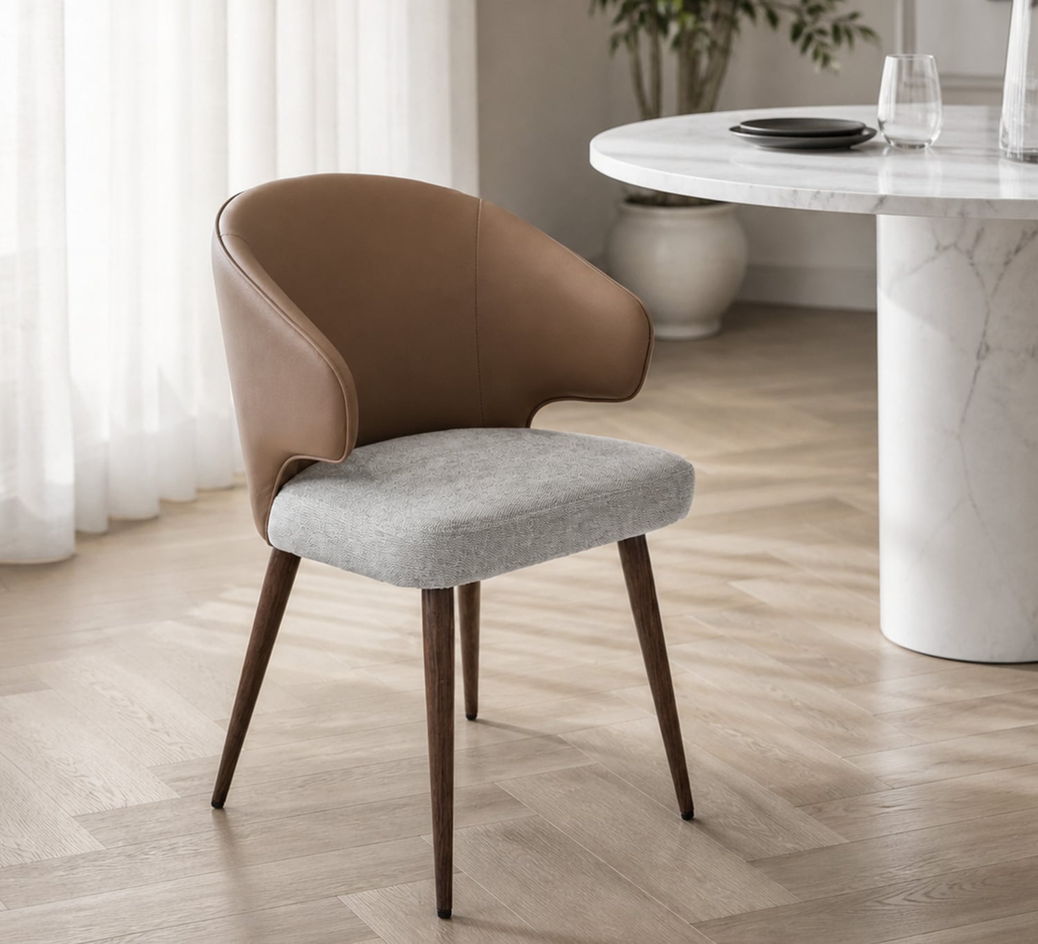 Kai Faux Leather Dining Chairs