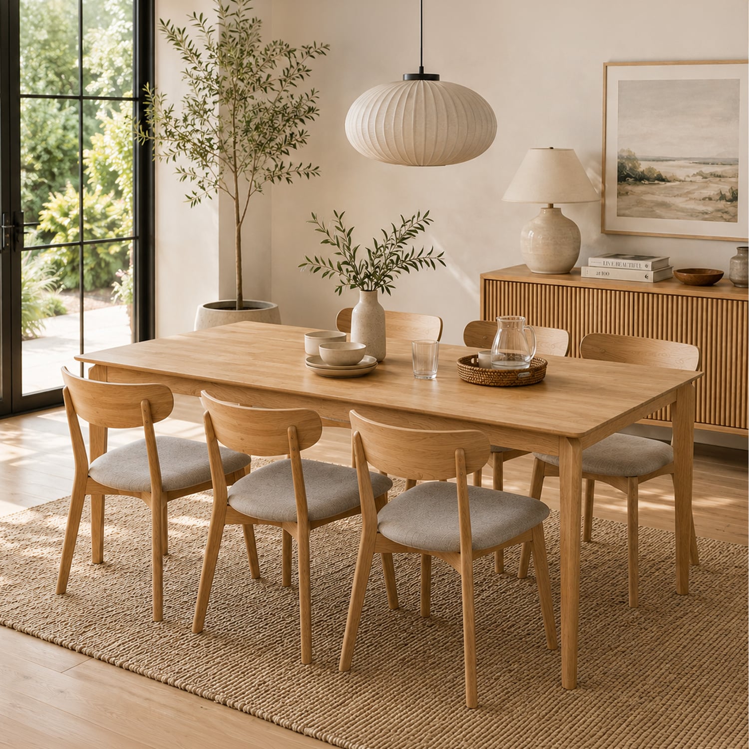 Mia Rubberwood Dining Table