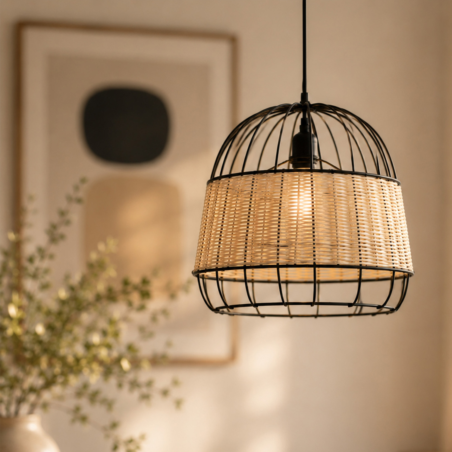 Aven Rattan Pendant Light