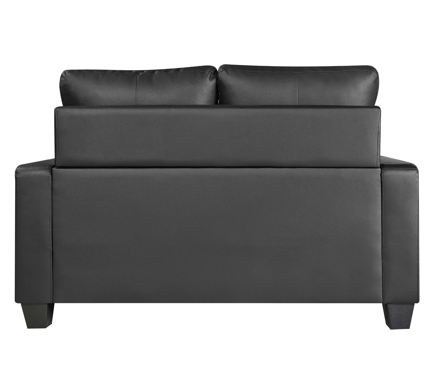 Black Chariton 2 Seater Faux Leather Sofa