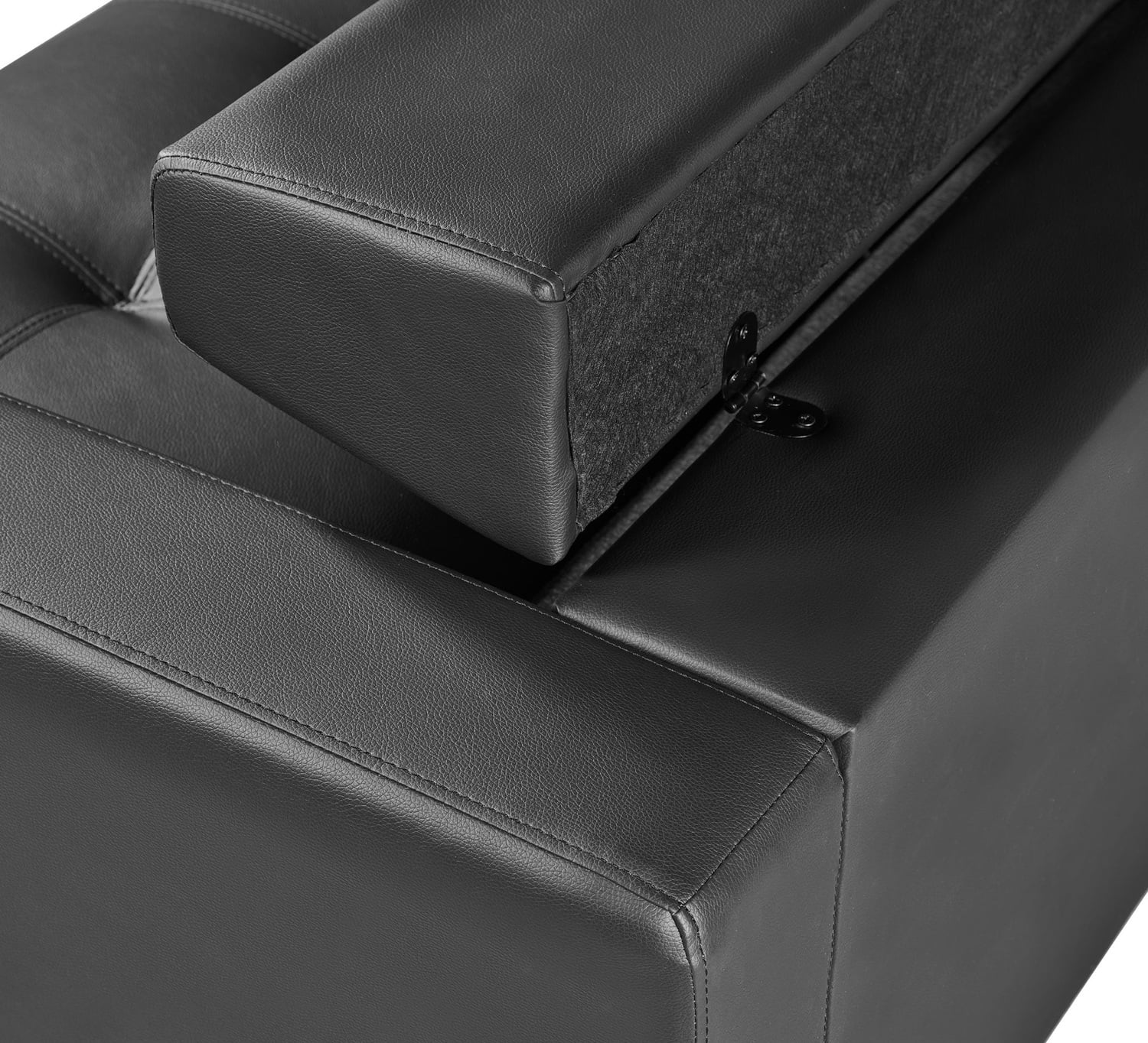 Black Chariton 2 Seater Faux Leather Sofa