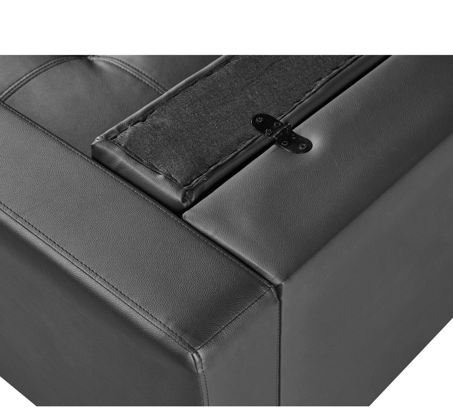 Black Chariton 2 Seater Faux Leather Sofa