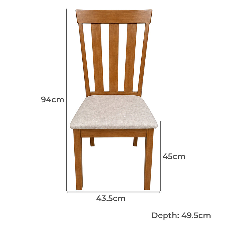 4 Seater Berryl Rubberwood Dining Table & Chair Set