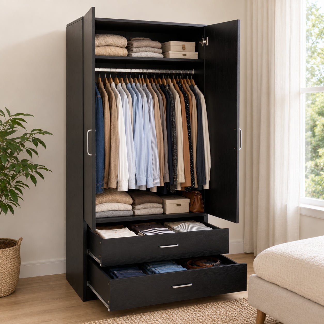 Brooklyn 2 Door 2 Drawer Wardrobe