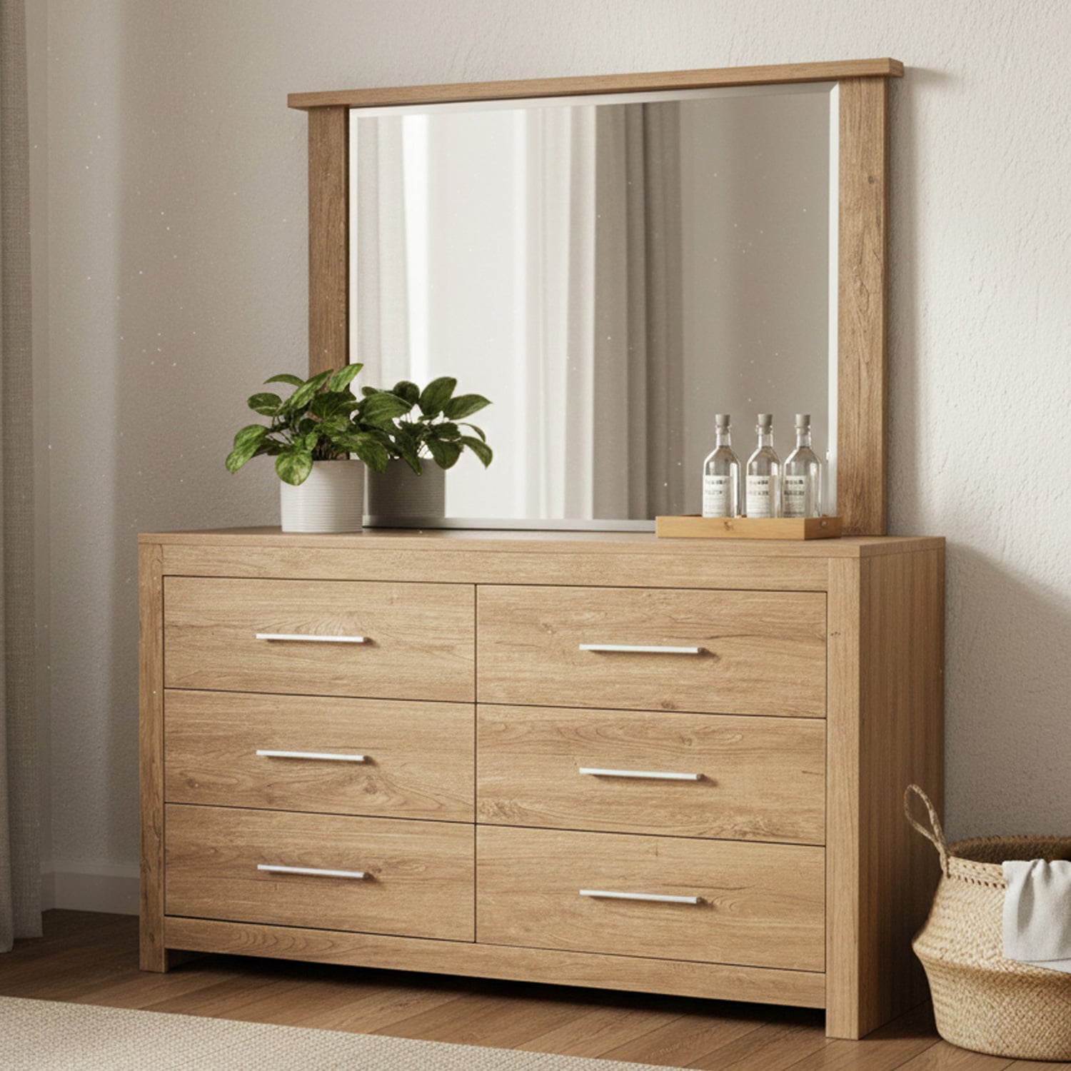 Maddington-6-Drawer-Dresser-with-Mirror