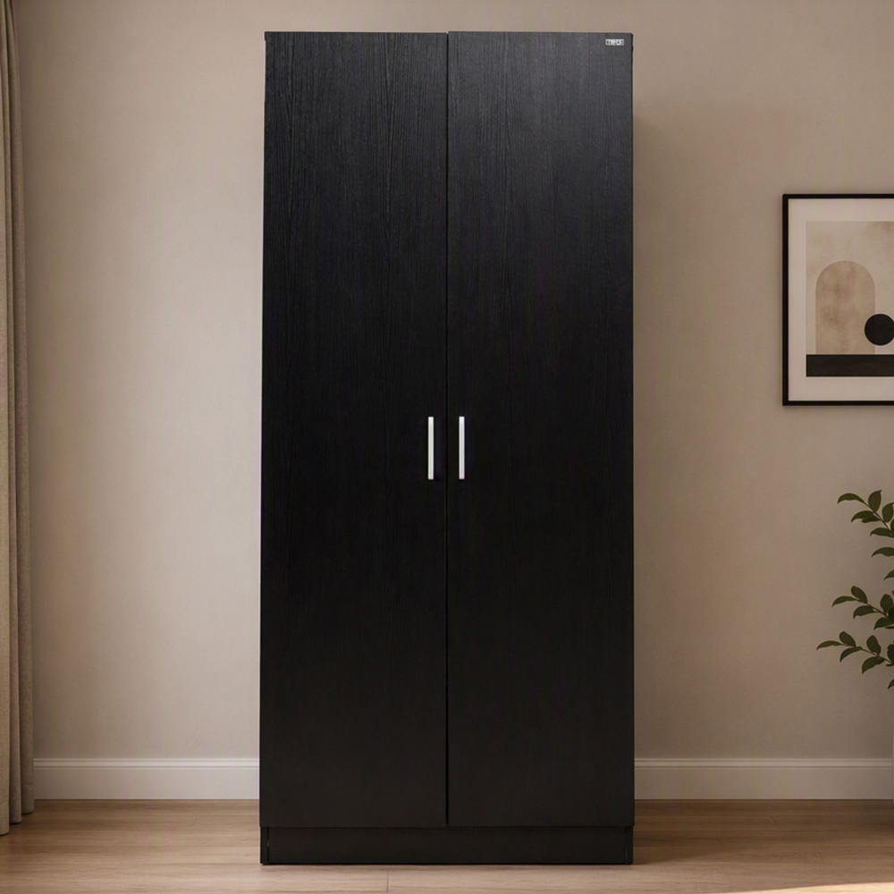 Black Eros 2 Door Wardrobe