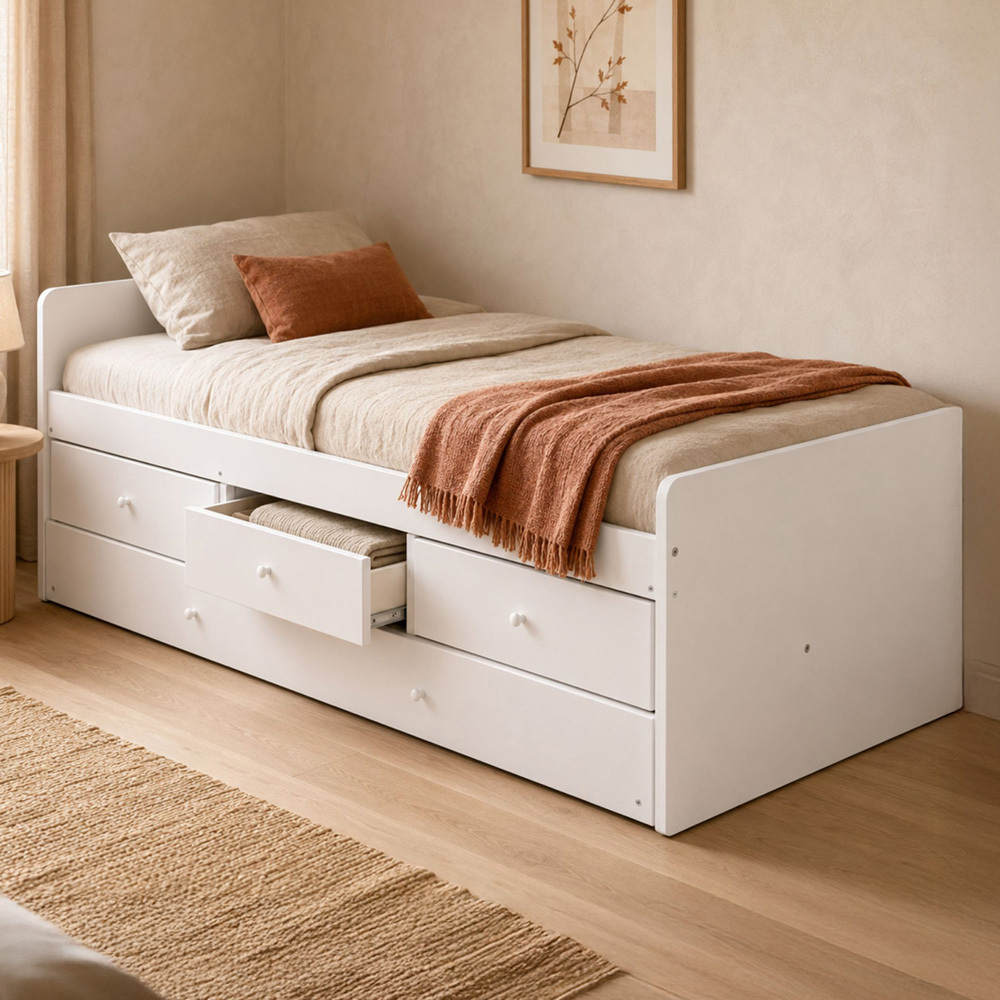 Evren Single Bed with Trundle