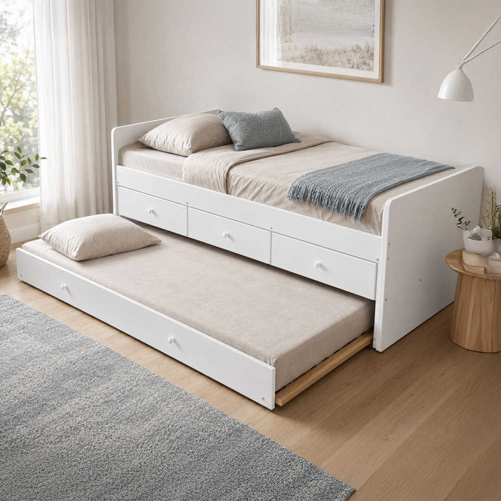 Evren Single Bed with Trundle