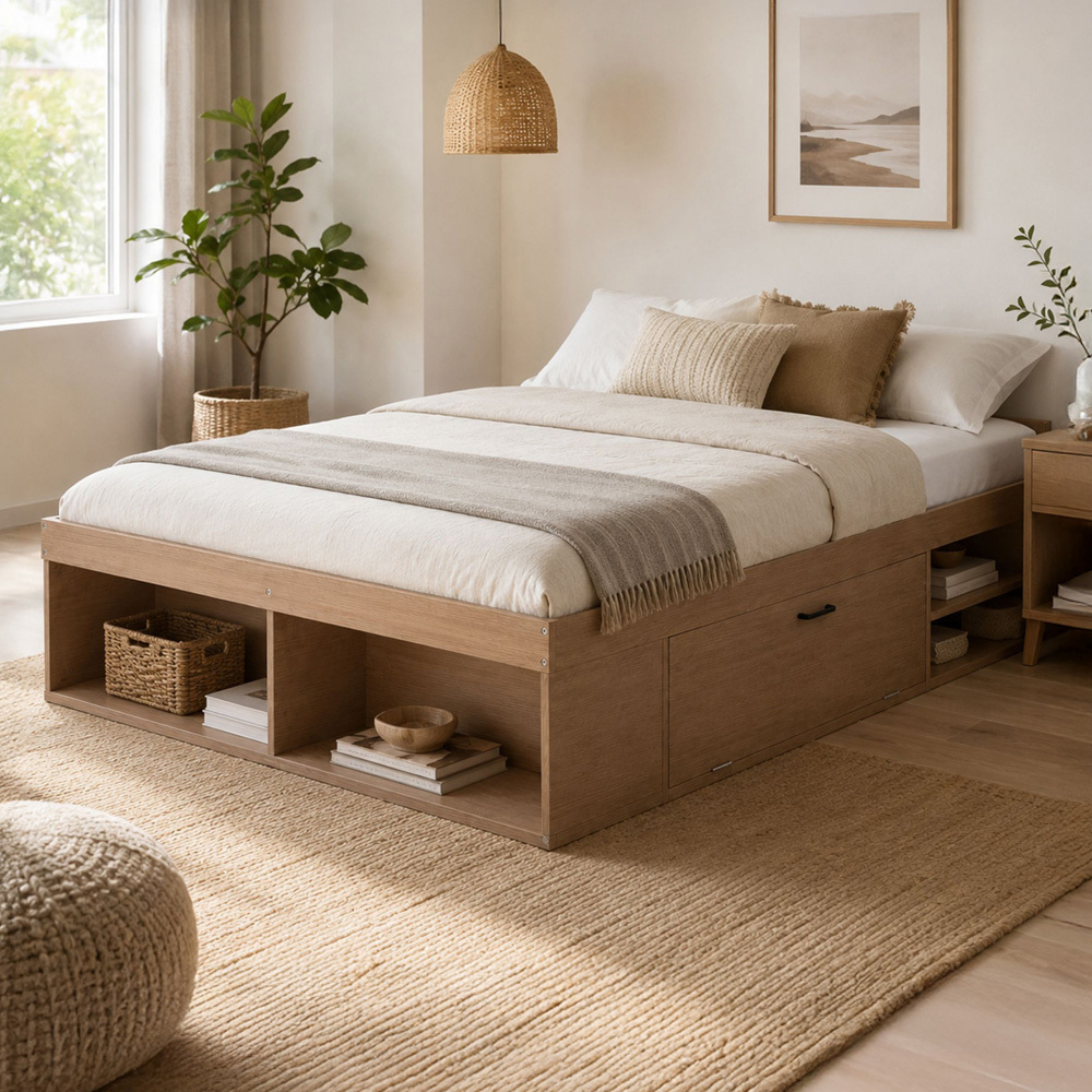 Arlisse Bed Base with Storage