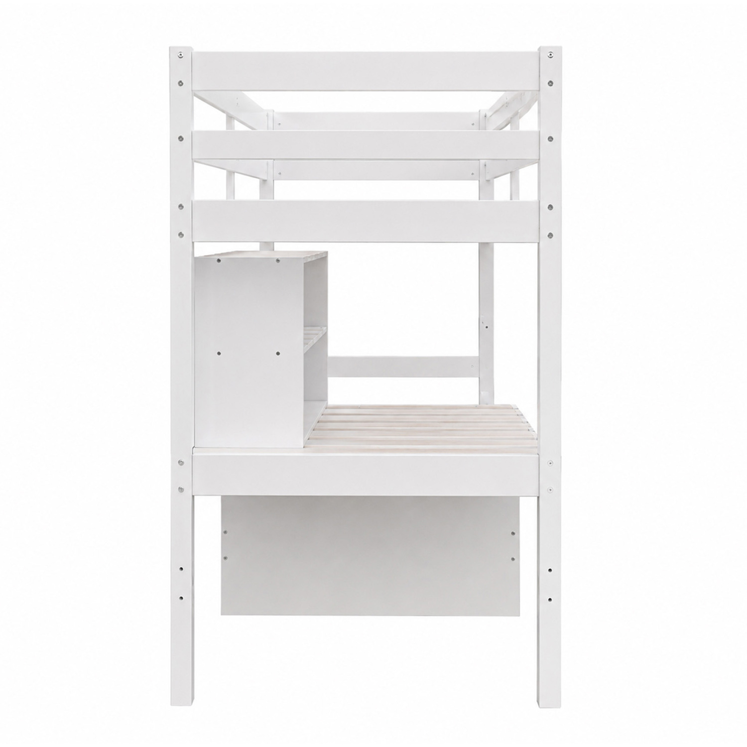 Auren Convertible Single Bunk Bed with Desk & Mattress