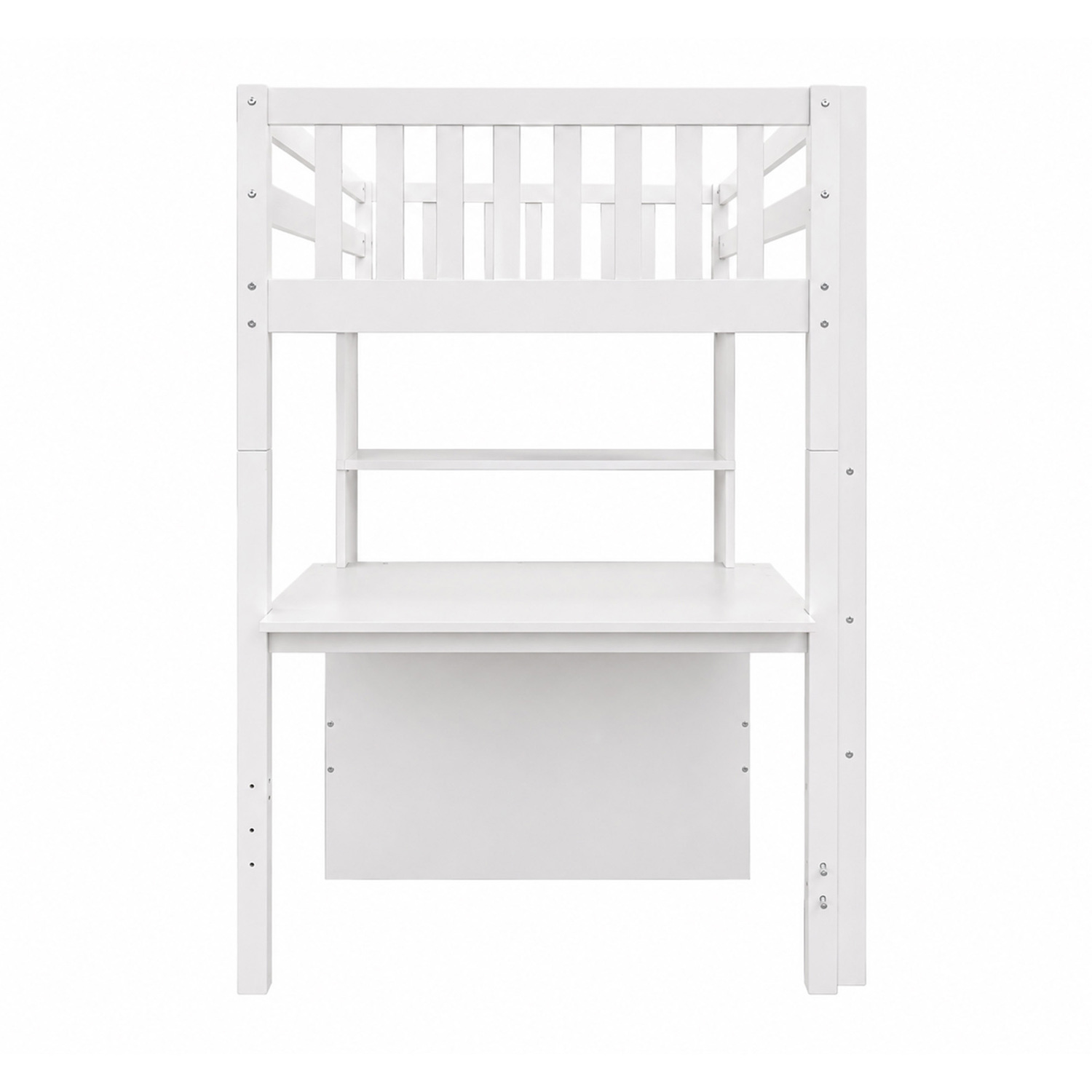 Solenne Convertible Single Over Double Bunk Bed with Desk & Mattress