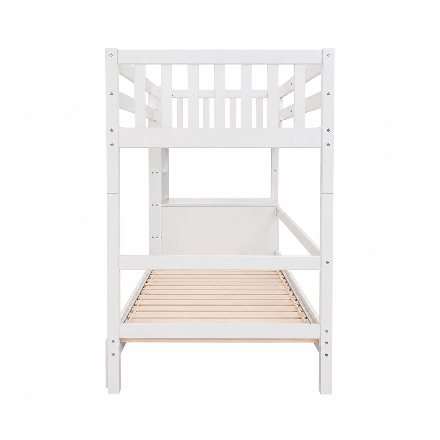 Solenne Convertible Single Over Double Bunk Bed with Desk & Mattress