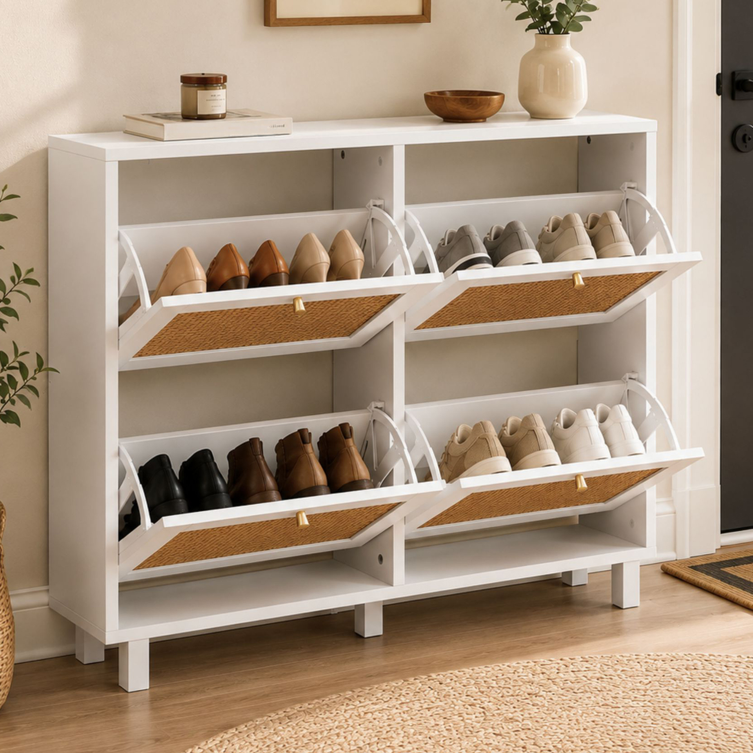 Teo Flip-Drawer Shoe Rack