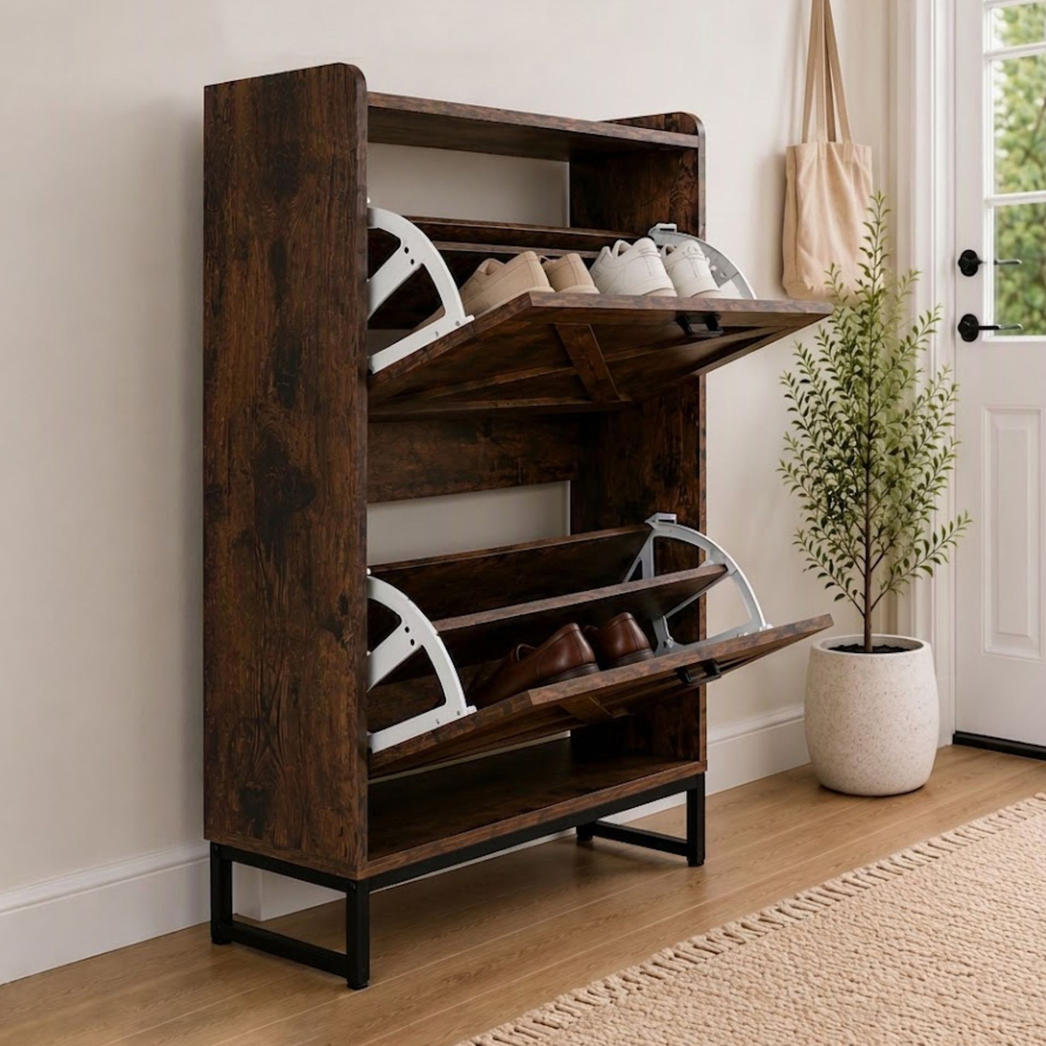 Wren Flip-Drawer Shoe Rack