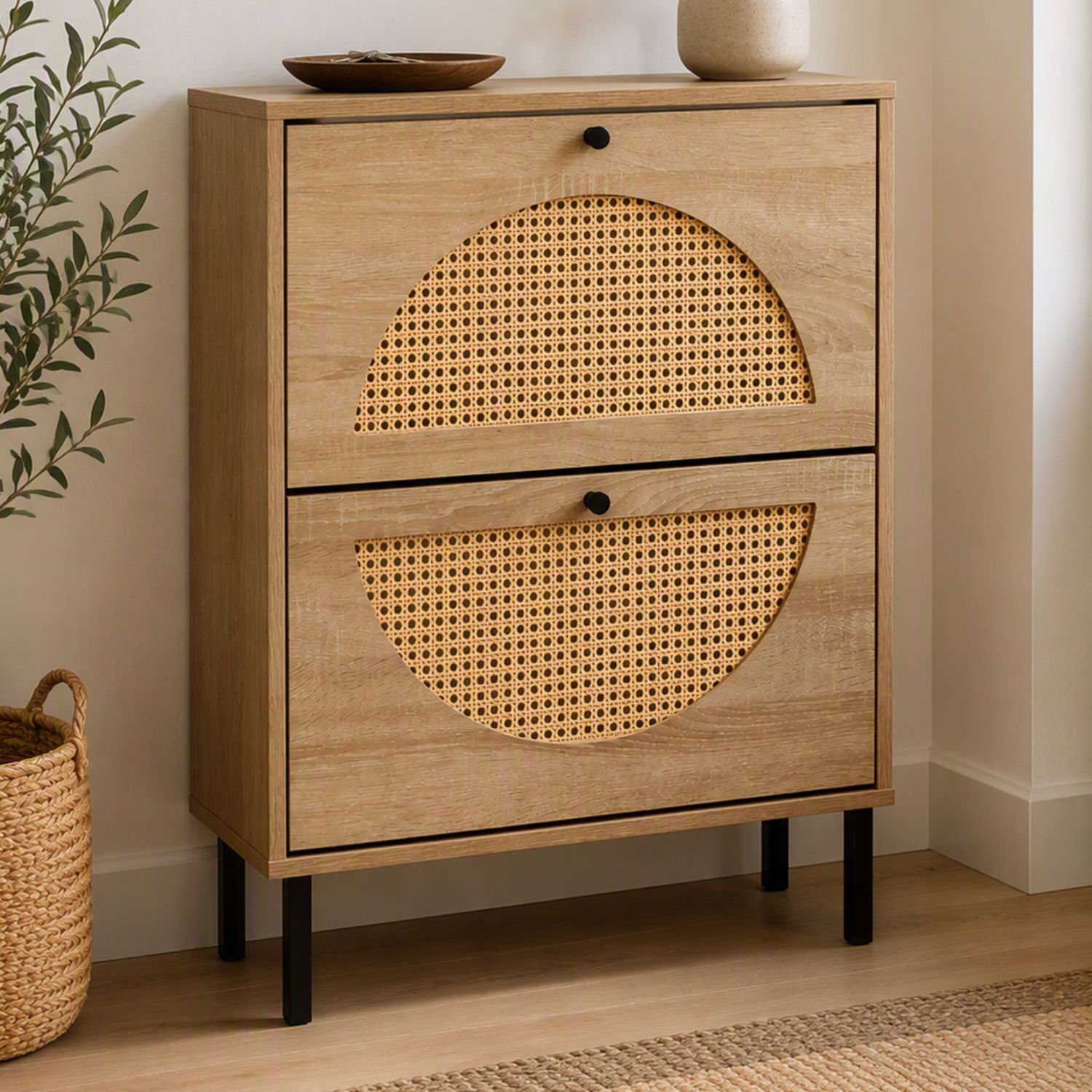 Kashi Flip-Drawer Shoe Rack